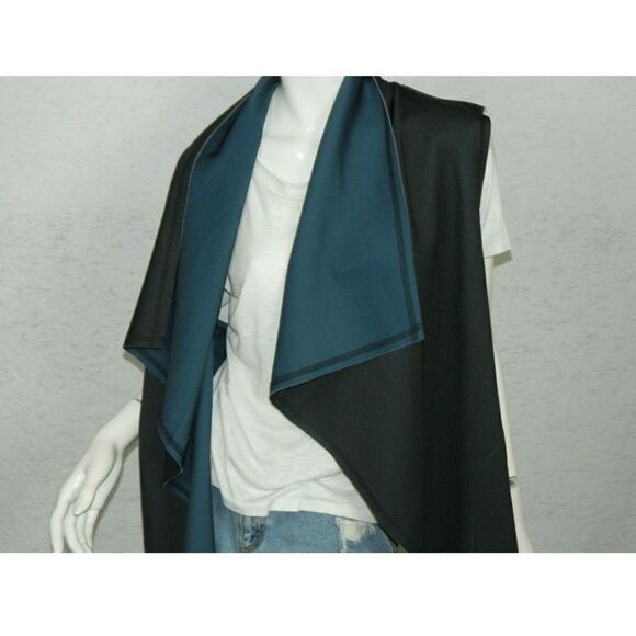 ALALA Vest Drape Front Athletic Black Blue Large‎ - Picture 5 of 9